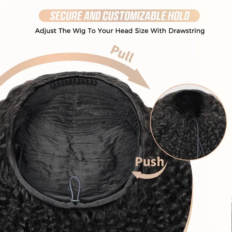 3-in-1 Burmese Curly Human Hair Half Wig