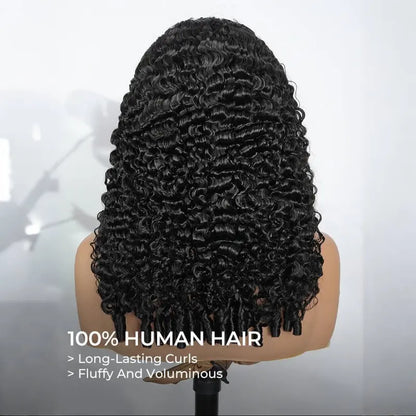 3-in-1 Burmese Curly Human Hair Half Wig