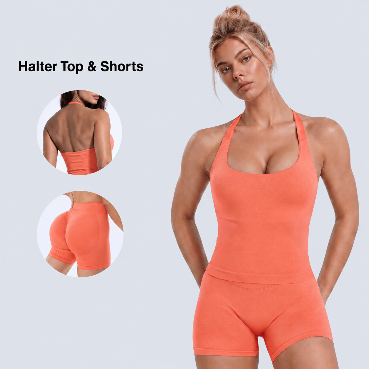 Halter Top & Sports Shorts Set