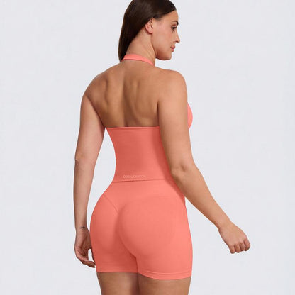 Halter Top & Sports Shorts Set